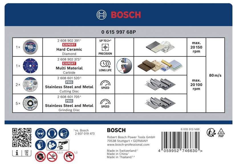 Bosch Accessories 061599768P 061599768P Trennscheiben-Set 1 St.-2