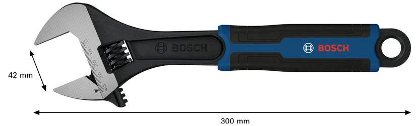 Bosch Professional 1600A03B68 1600A03B68 Rollgabelschlüssel Schlüsselweite (Metrisch) 42 mm Schlüsselweite (Zoll) 12"-3