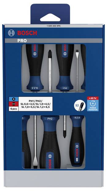 Bosch Professional 1600A039PE Schraubendreher-Set 6teilig PH, Schlitz-1