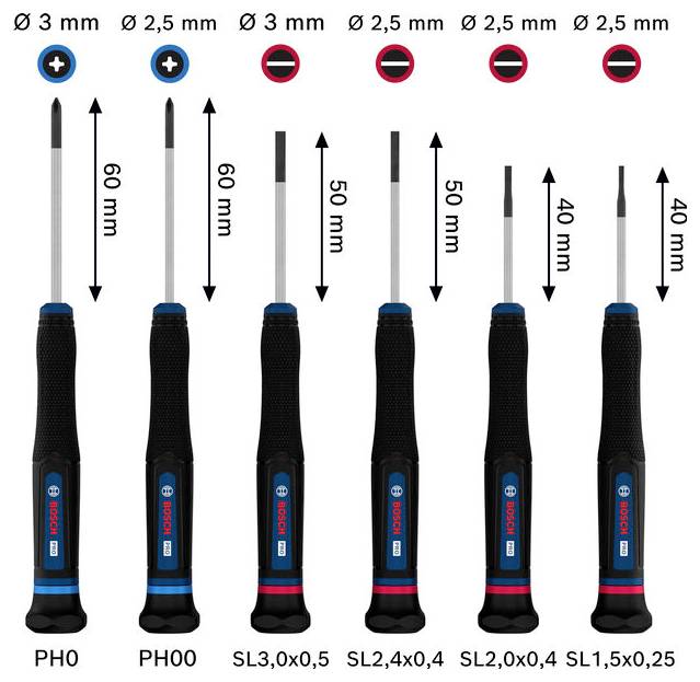 Bosch Professional 1600A039PL Schraubendreher-Set 6teilig PH, Schlitz-3