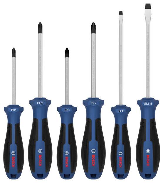 Bosch Professional 1600A039PH Schraubendreher-Set 6teilig PH, PZ, Schlitz-0