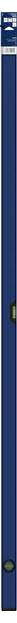Ein dünnes vertikales blaues Messinstrument oder eine Fortschrittsleiste mit einem kleinen grünen Indikator in der Nähe der unteren Mitte und einem kreisförmigen Marker in der Nähe des unteren Endes.