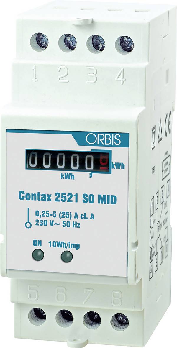 ORBIS Zeitschalttechnik kW-Zähler OB702000 Wechselstromzähler  digital 25 A MID-konform: Ja  1 St.