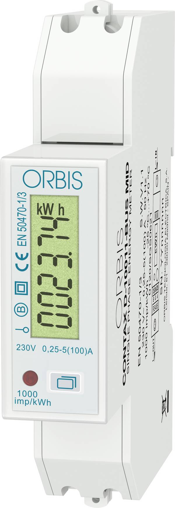 ORBIS Zeitschalttechnik kW-Zähler OB7010000 Wechselstromzähler  digital 100 A MID-konform: Ja  1 St.