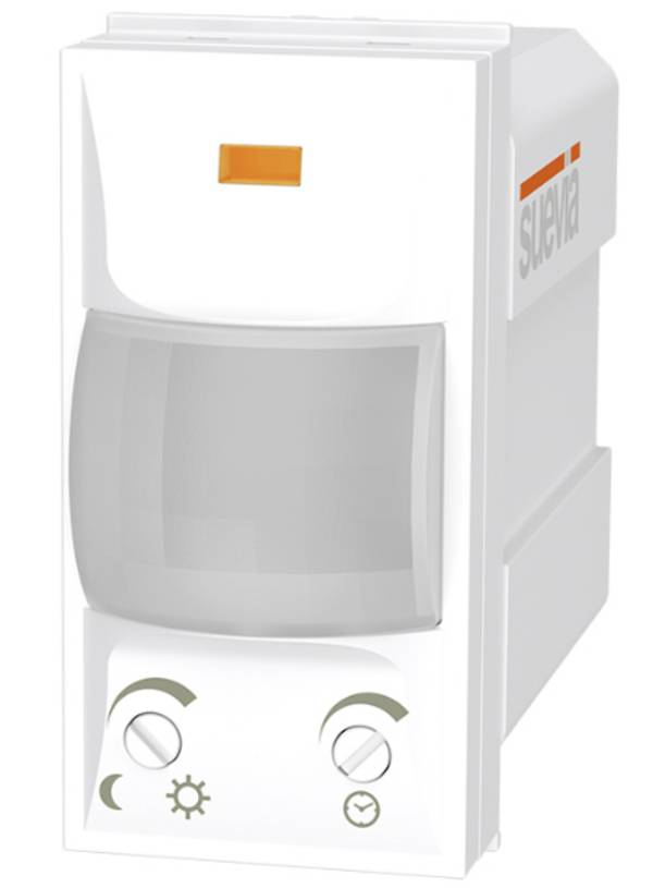 Suevia SU132412 Aufputz, Wand PIR-Bewegungsmelder 180 ° Relais Weiß IP44