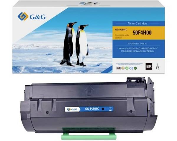 G&G Toner ersetzt  Lexmark 502H 50F2H00  Kompatibel  Schwarz 5000 Seiten  NT-PL501C
