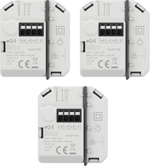 3er-Set Homematic IP  Schaltaktor   HmIP-FS6 162800A0