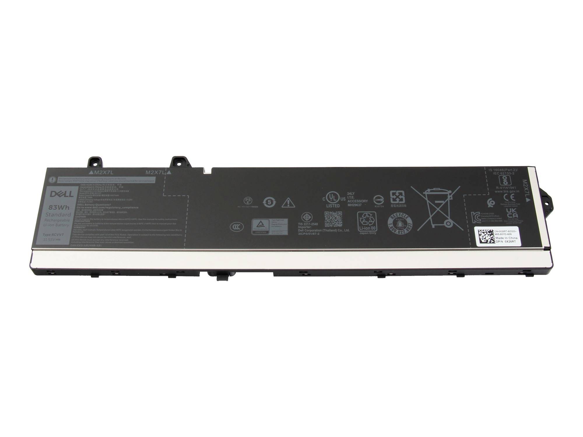 Dell Akku X26RT X26RT Laptopaccu 11.55 V Dell