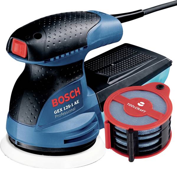 Schleifset Bosch Professional GEX 125-1 AE 601387500+TO-10674222 Exzenterschleifer   250 W  Ø 125 mm