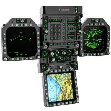 MOZA FMP18 Panel Bundle Fluganzeigen-Kit USB PC Schwarz