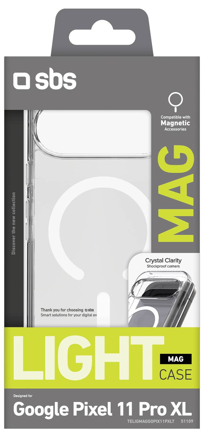 sbs mobile Light Mag Backcover Google Pixel 11 Pro XL Transparent TELIGMAGGOPIX11PXLT-1