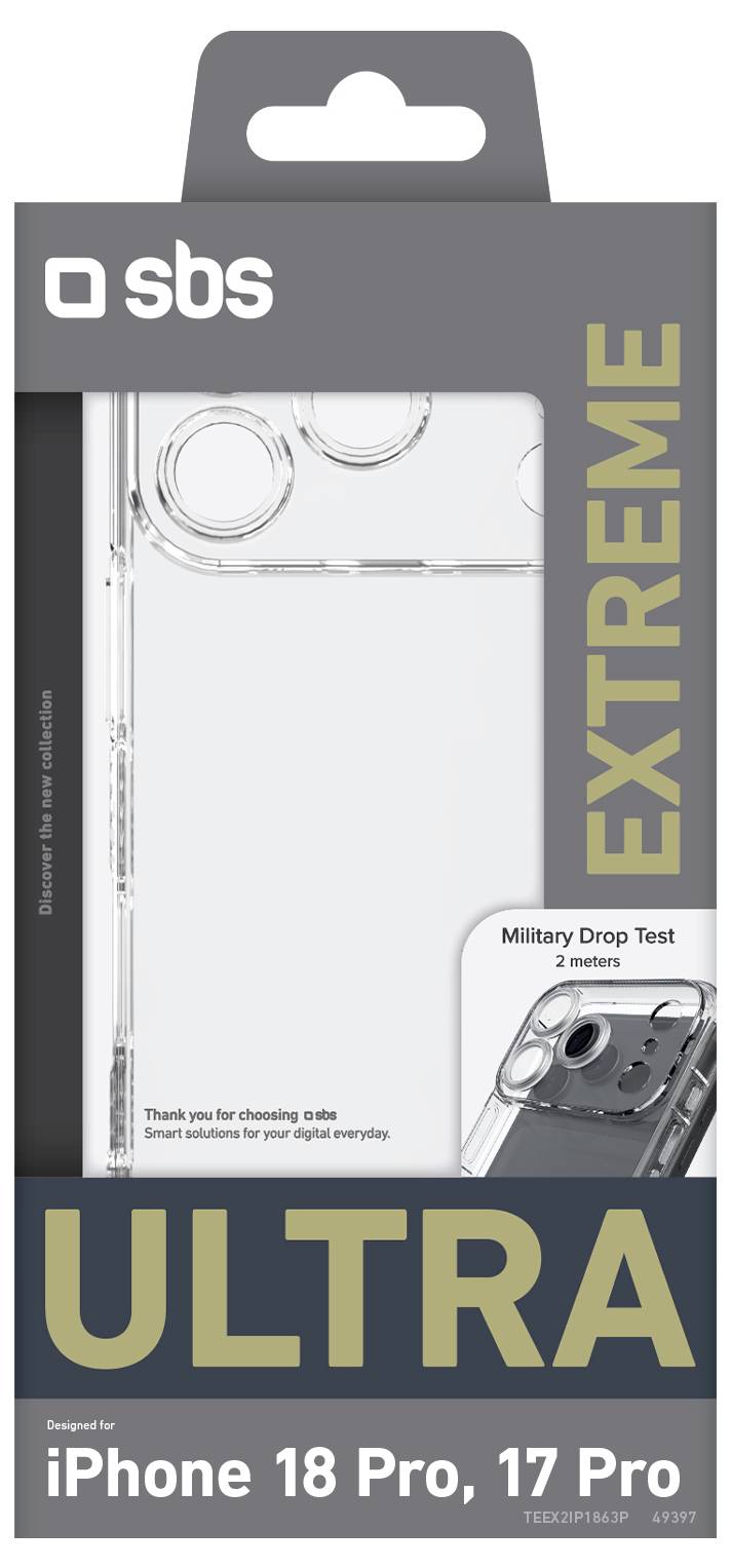 sbs mobile Extreme X2 Backcover Apple iPhone 18 Pro, iPhone 17 Pro Transparent TEEX2IP1863P-1