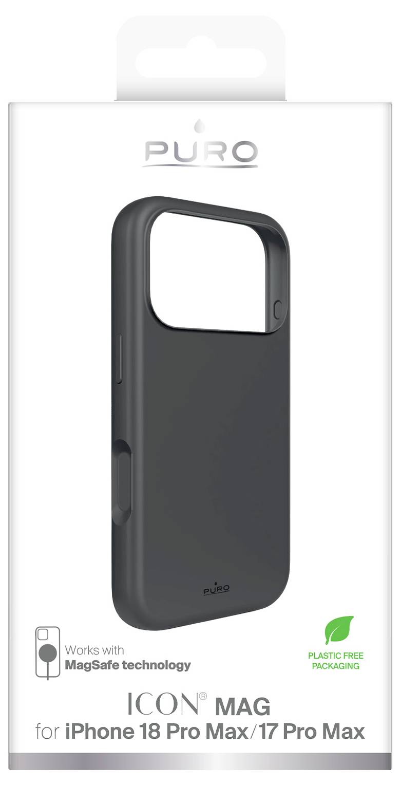 sbs mobile Icon Mag Backcover Apple iPhone 18 Pro Max, iPhone 17 Pro Max Gray PUIPC18P69ICONMBLK-1