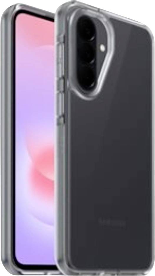 Durchsichtige Handyhülle auf einem Smartphone gezeigt, die die Aussparung der rückwärtigen Kamera und das transparente Schutzdesign hervorhebt.