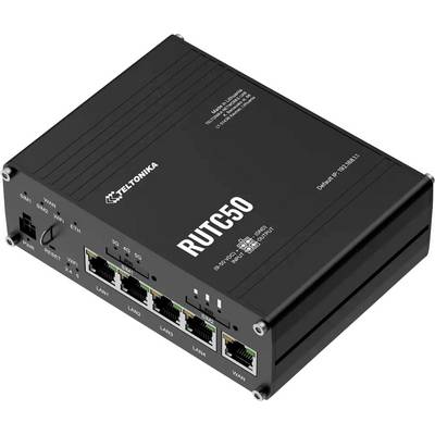 Teltonika RUT950 Industrie-Router mit mehreren Ethernet-Anschlüssen, SIM-Steckplätzen und Statusleuchten