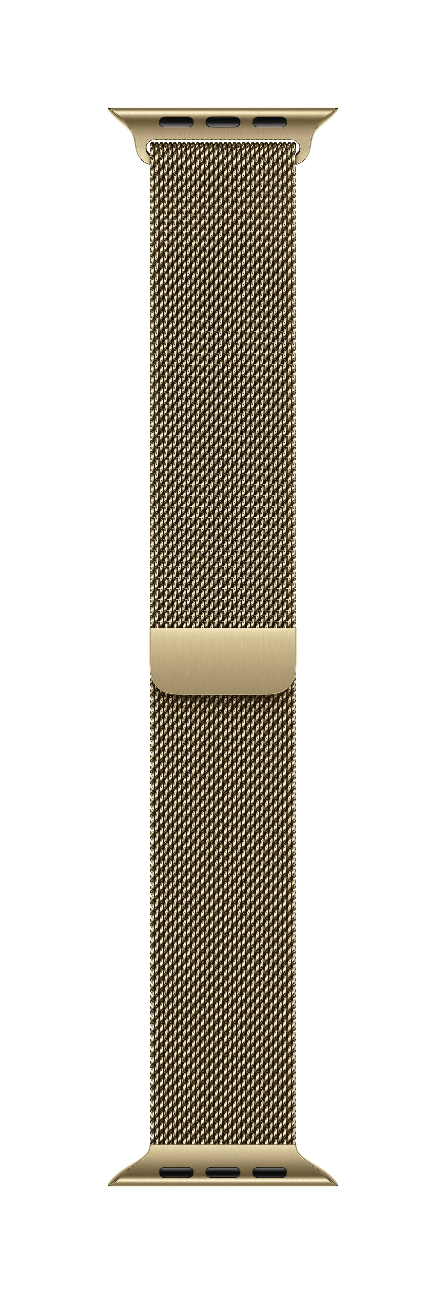 Apple Watch Milanaise Loop Armband 46 mm M/L Brillantgold