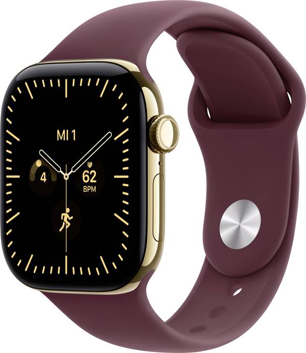 Apple Watch Series 12 GPS + Cellular 42 mm Titangehäuse Sport Band Burgunder M/L