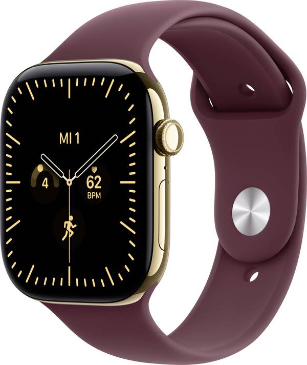 Apple Watch Series 12 GPS + Cellular 46 mm Titangehäuse Sport Band Burgunder M/L