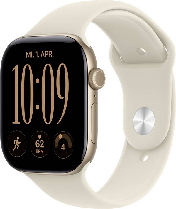 Apple Watch Series 12 GPS 46 mm Aluminiumgehäuse Sport Band Sand S/M