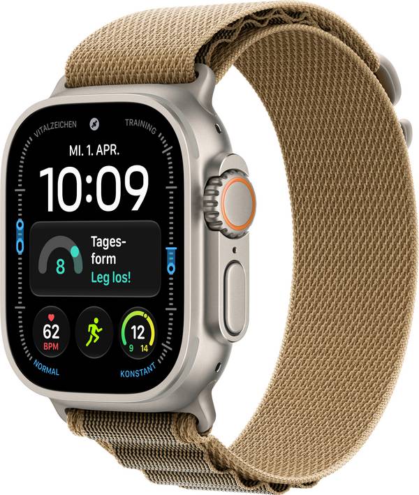Apple Watch Ultra 4 GPS + Cellular 49 mm Titangehäuse Alpine Loop Wüstensand L