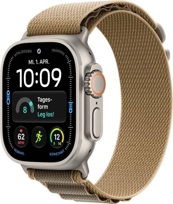 Apple Watch Ultra 4 GPS + Cellular 49 mm Titangehäuse Alpine Loop Wüstensand S