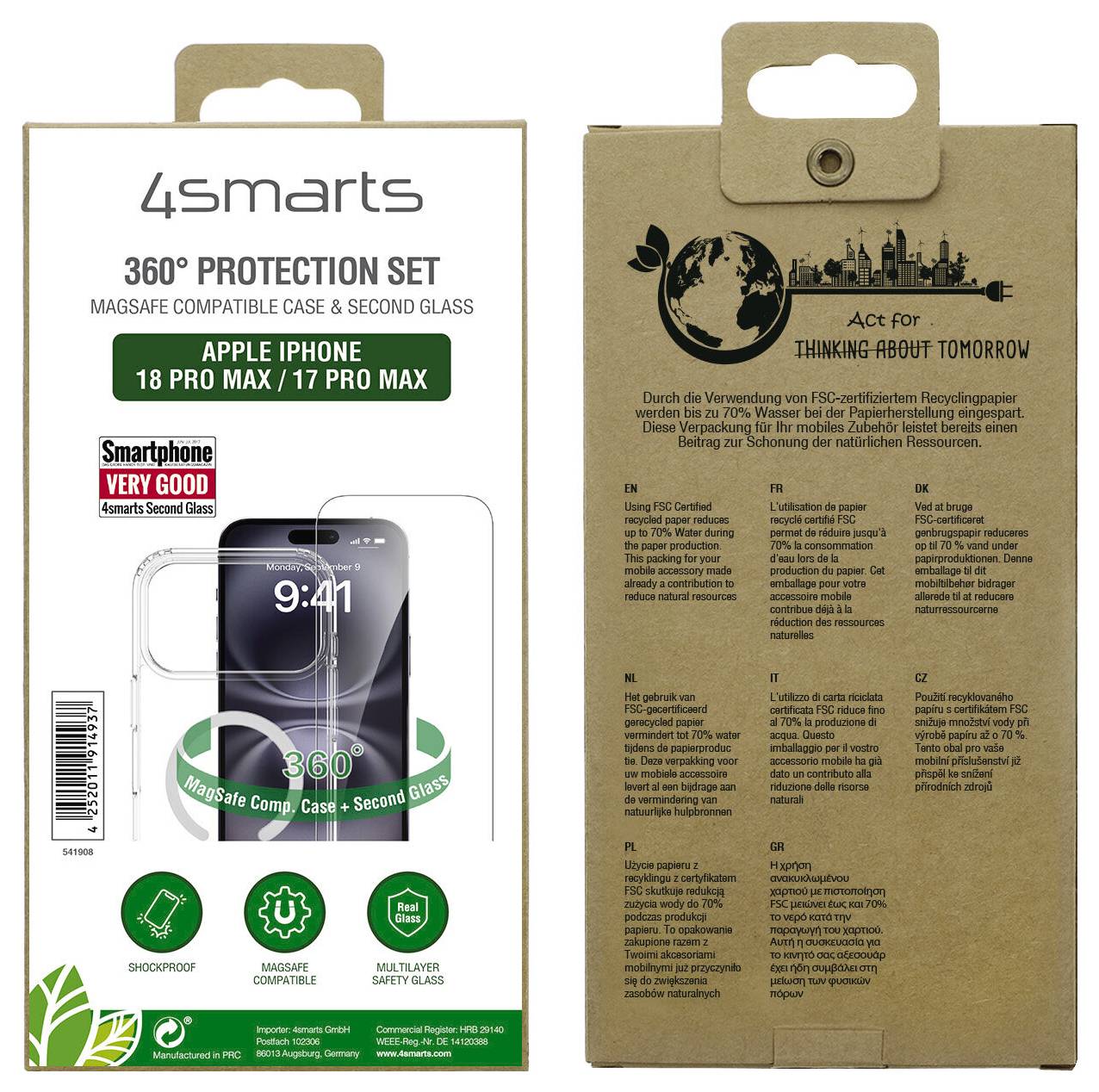 4Smarts 360° Premium Protection Hülle + Schutzglas Set Apple iPhone 18 Pro Max, iPhone 17 Pro Max Transparent Induktives-7