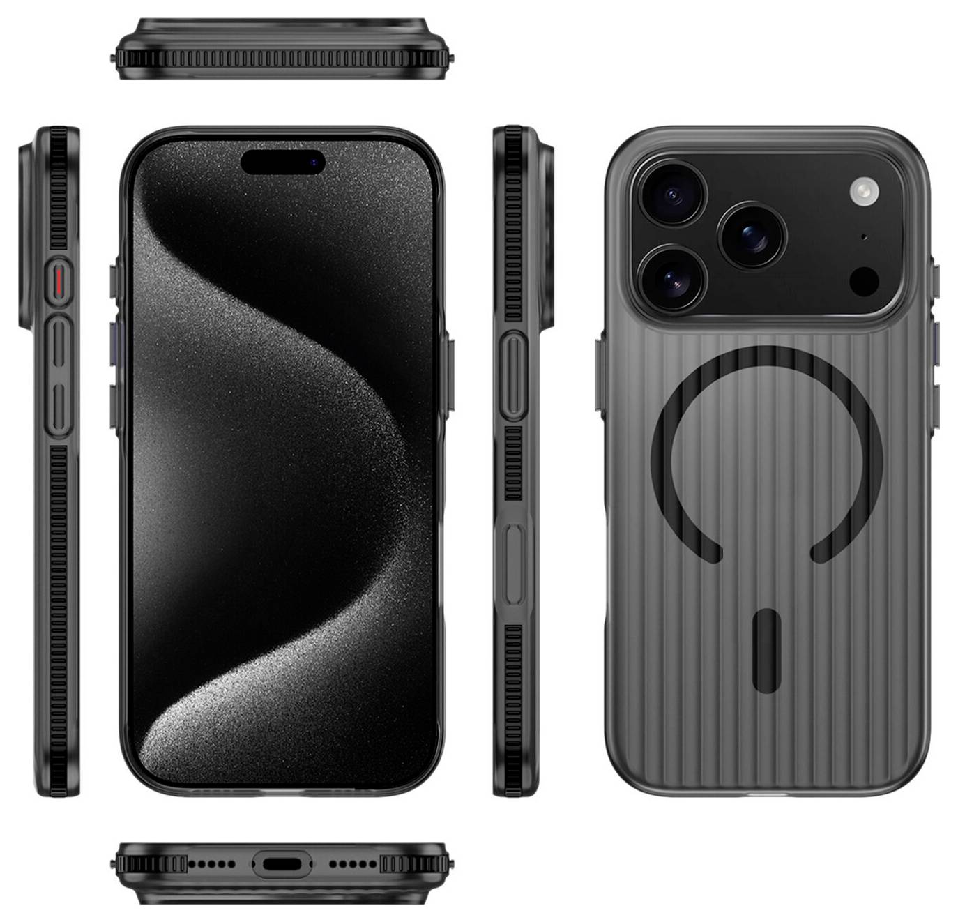 4Smarts Design Case Aero Backcover Apple iPhone 18 Pro Max, iPhone 17 Pro Max Schwarz Induktives Laden 541914-1