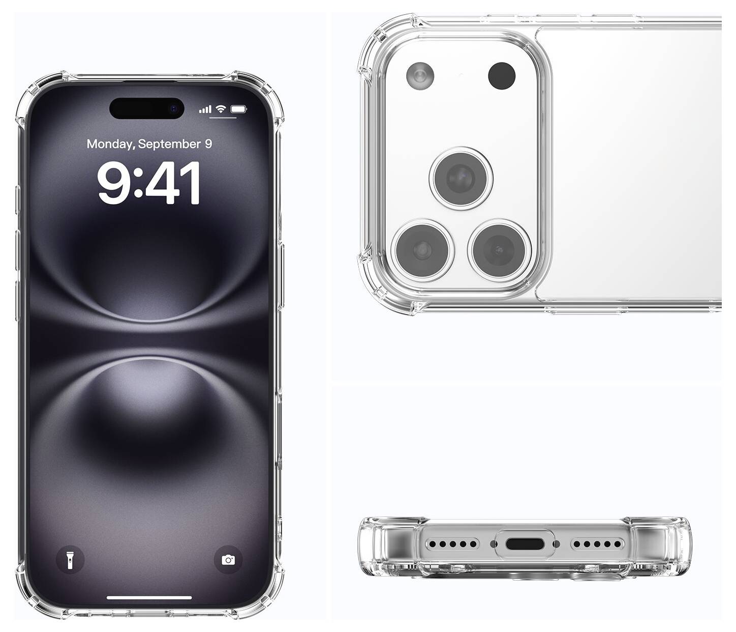 4Smarts Hybrid Case Ibiza Backcover Apple iPhone 18 Pro Max, iPhone 17 Pro Max Transparent Induktives Laden 541912-4