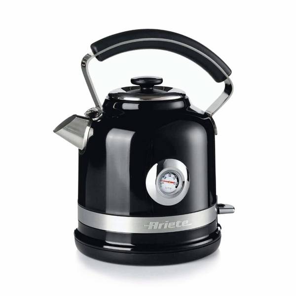 Ariete Ariete 2854/02, 1,7 l, 2000 W, Schwarz, Edelstahl, Wasserstandsanzeige, Drahtlos Wasserkocher Schwarz