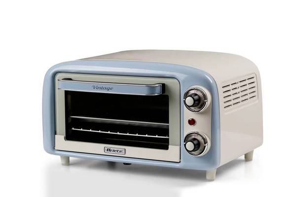 Ariete 3919/05 Vintage Miniofen  Grillfunktion, Kontrollleuchte, stufenloser Temperaturregler, tickende Zeitschaltuhr 10 l