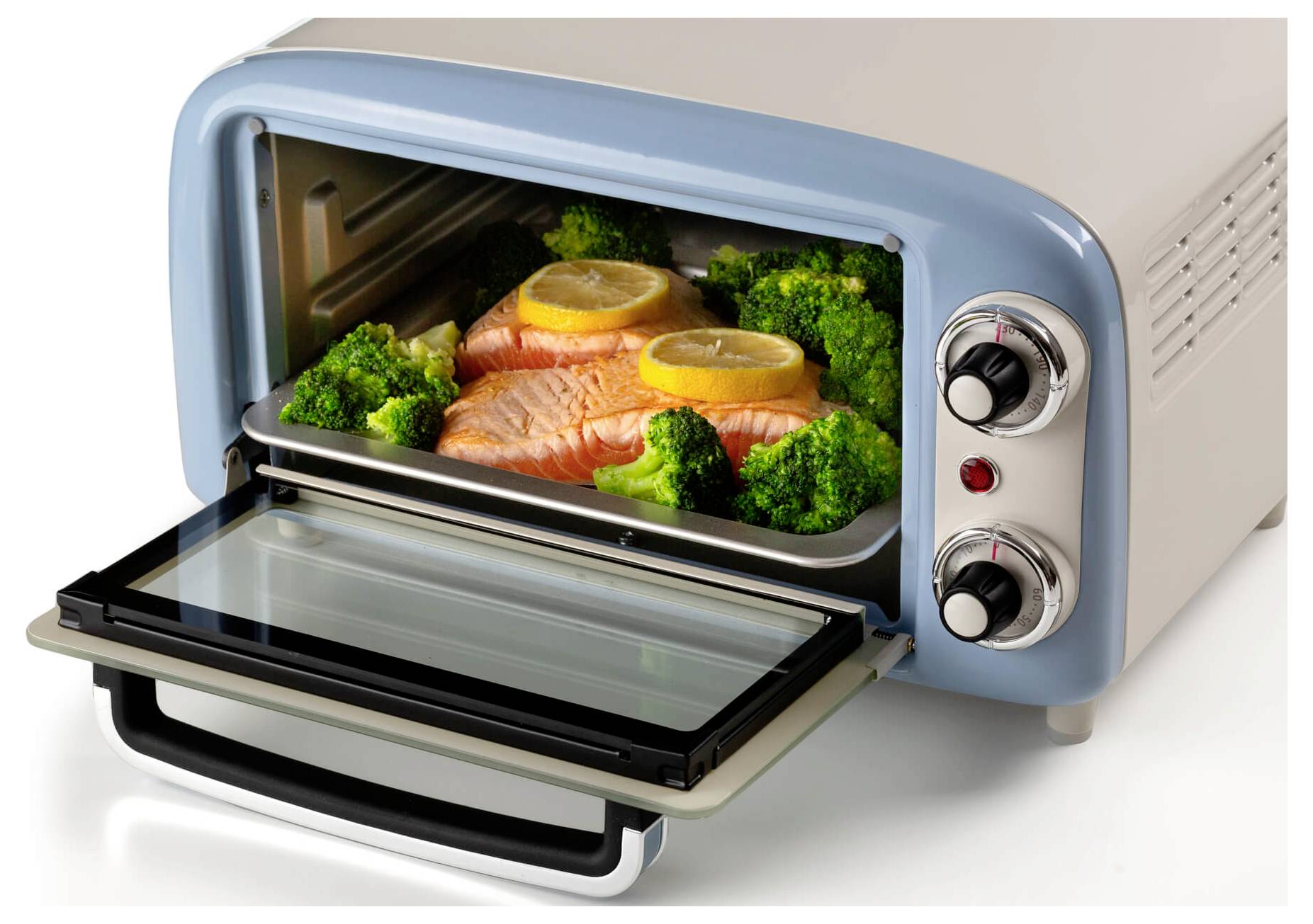 Ariete 3919/05 Vintage Miniofen Grillfunktion, Kontrollleuchte, stufenloser Temperaturregler, tickende Zeitschaltuhr 10 -1