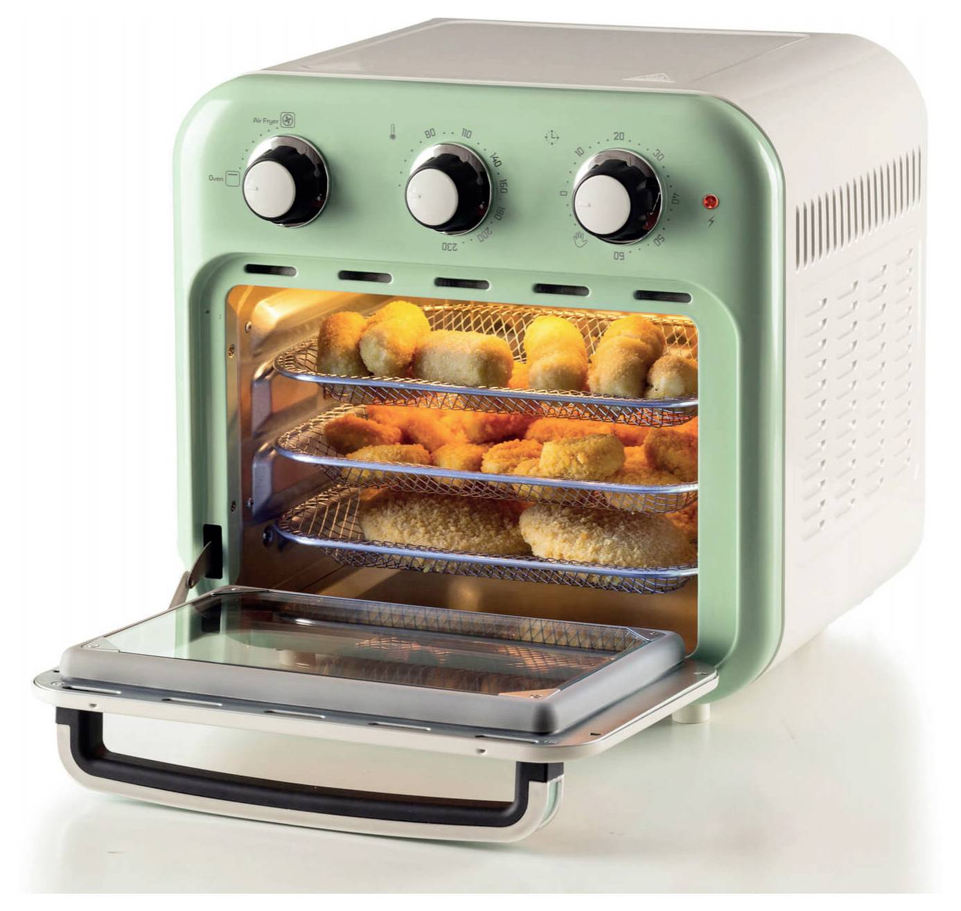 Ariete 4632/04 Mini-Backofen & Heißluftfritteuse Grillfunktion, Heißluft-Funktion, Kontrollleuchte, mit Dampfgarfunktion-6