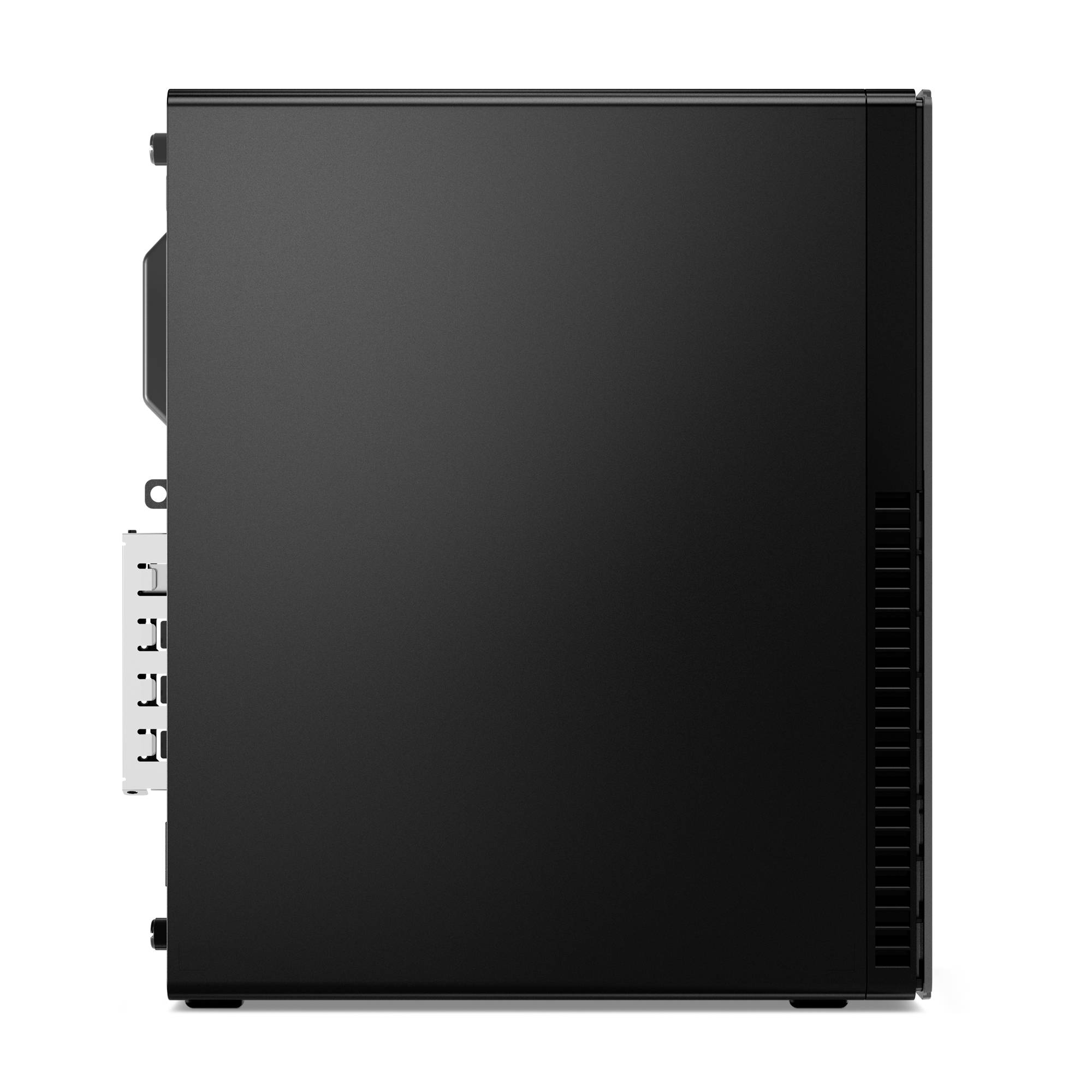 Schwarzes rechteckiges elektronisches Steuermodul mit Seitensteckverbindern und Belüftungsschlitzen, dargestellt in Seitenansicht auf weißem Hintergrund.