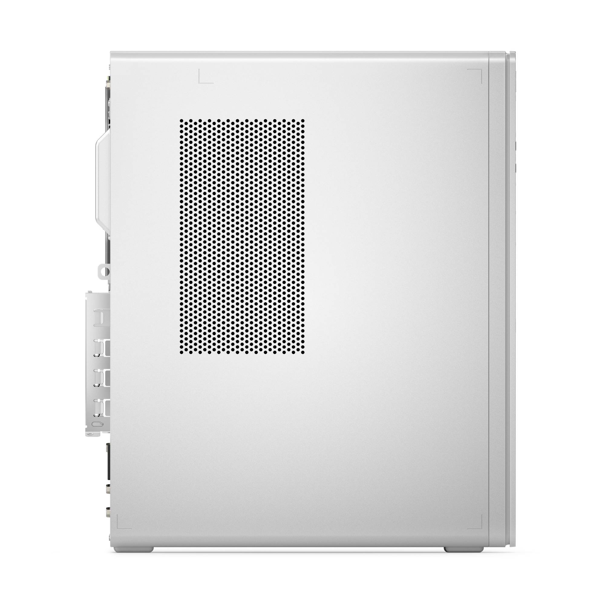 Weißes rechteckiges elektronisches Gerät oder Steuermodul mit perforiertem Lüftungsgitter und seitlichen Anschlüssen, dargestellt vor einem einfachen Hintergrund.