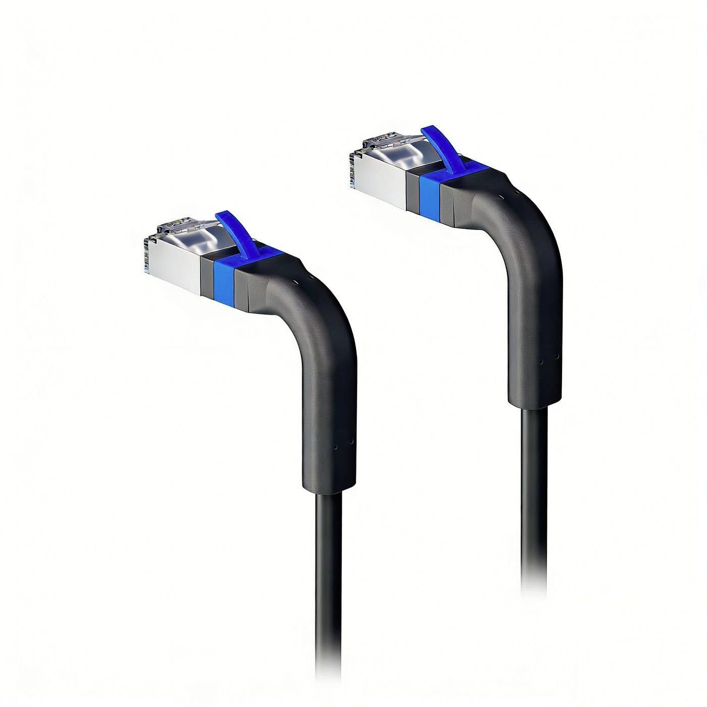 Lanview LV-6AFTP-FLEX-ANG-0025B-S RJ45 Patchkabel 0.25 m Schwarz 1 St.