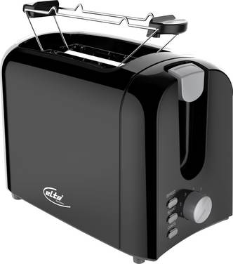 Elta  Toaster Cool-Touch-Gehäuse, mit Brötchenaufsatz Schwarz