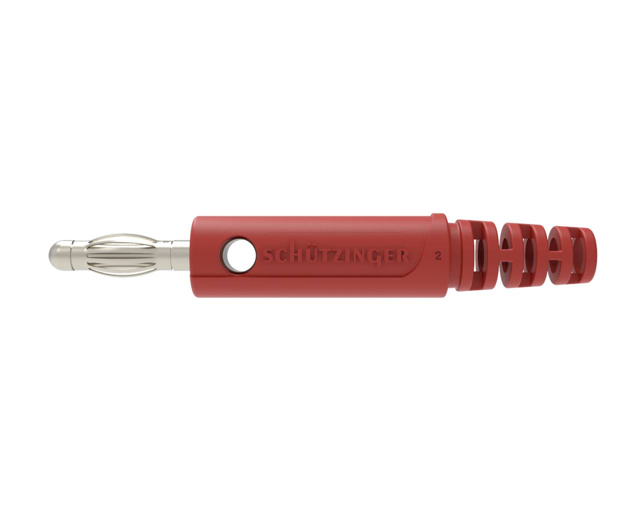 Schützinger DI FK 9800 L Ni / RT Federkorbstecker Stecker, gerade Stift-Ø: 4 mm Rot 1 St. Bag