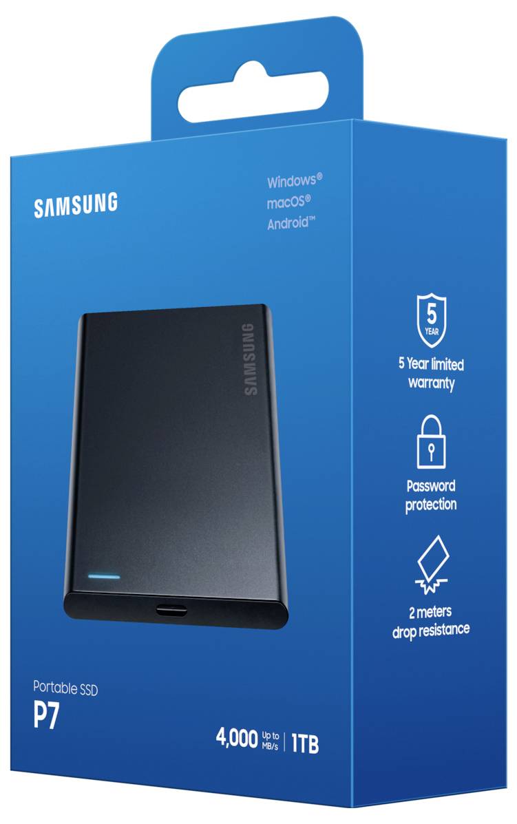 Samsung 1 TB Externe SSD USB-C® (USB 3.2 Gen 2) Schwarz MU-PF1T0G/WW-18