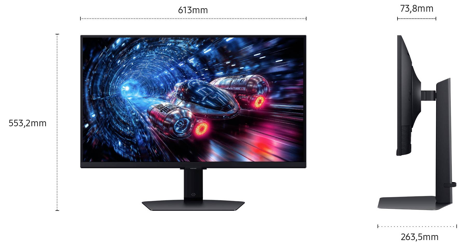Samsung Odyssey G7 (G70F) Gaming Monitor EEK F (A - G) 68.6 cm (27 Zoll) 3840 x 2160 Pixel 16:9 1 ms IPS LCD-4