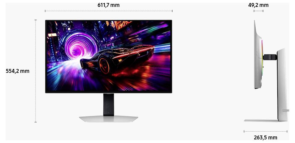 Samsung Odyssey OLED G8 OLED-Monitor EEK G (A - G) 68.6 cm (27 Zoll) 2160 x 3840 Pixel 16:9 0.03 ms OLED-4