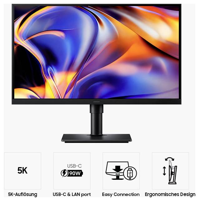 Samsung Odyssey G5 OLED-Monitor EEK F (A - G) 68.6 cm (27 Zoll) 2560 x 1440 Pixel 16:9 5 ms OLED-1