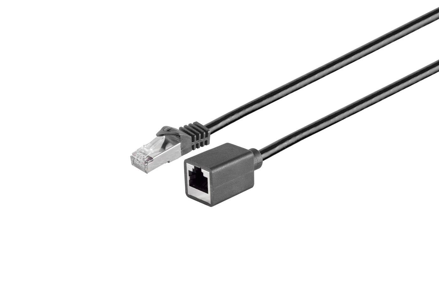 MicroConnect MC-SFTP-CAT710EXT-S RJ45 Patchkabel 10 m Schwarz 1 St.-0