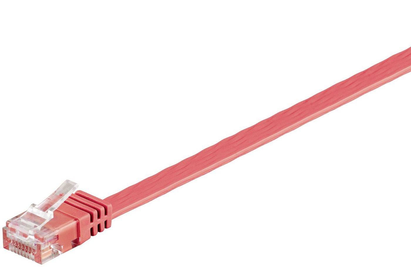 MicroConnect V-UTP602R-FLAT RJ45 Patchkabel 2 m Rot 1 St.-0