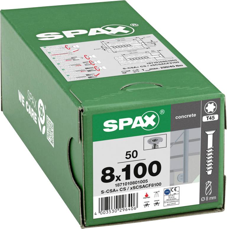 SPAX 1871010801005 Betonschraube 8 mm 100 mm 100 St.