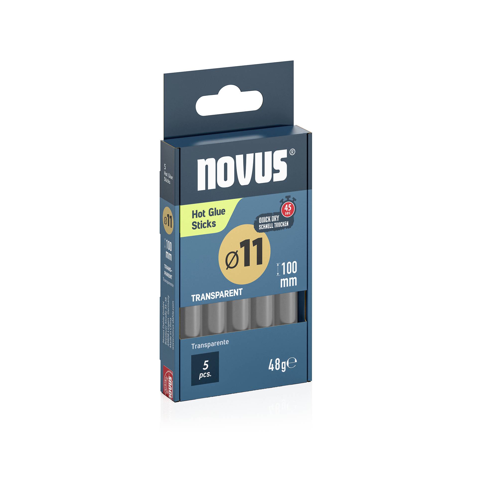 Novus Tools Heißklebesticks 11 mm 100 mm Transparent 5 St.