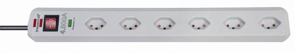 Brennenstuhl 1159752 Überspannungsschutz-Steckdosenleiste 6fach Grau CH-Stecker 1 St.