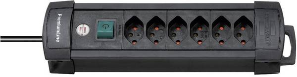 Brennenstuhl 6112016 Steckdosenleiste mit Schalter 6fach Schwarz CH-Stecker 1 St.