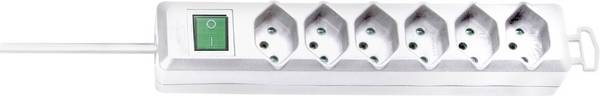 Brennenstuhl 1159462626 Steckdosenleiste mit Schalter 6fach Weiß CH-Stecker 1 St.