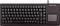 Deutsche schwarze Tastatur mit integriertem Touchpad auf der rechten Seite. Oben rechts das Logo 'CHERRY'.