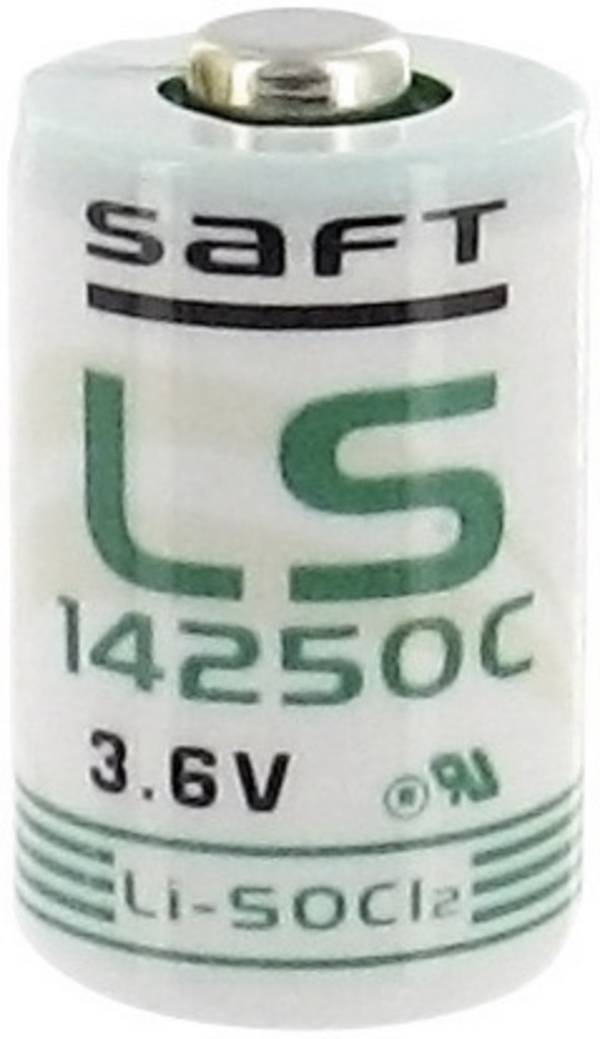 Saft Batterie Lithium 3,6 V 1200 mAh 1/2 AA Knopfanschluss